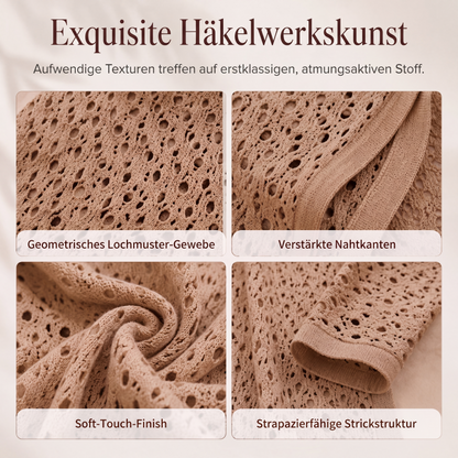 ⏰ Letzte Welle – Lager fast leer – 50% endet jederzeit！Leichtes Lochstrick-Cardigan für Damen, lässiger Stil