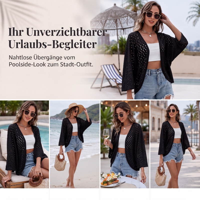 ⏰ Letzte Welle – Lager fast leer – 50% endet jederzeit！Leichtes Lochstrick-Cardigan für Damen, lässiger Stil