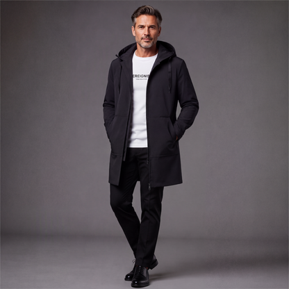 📢📢50%Rabatt!!!🎉✨Mittellange Windjacke mit Kapuze für Herren