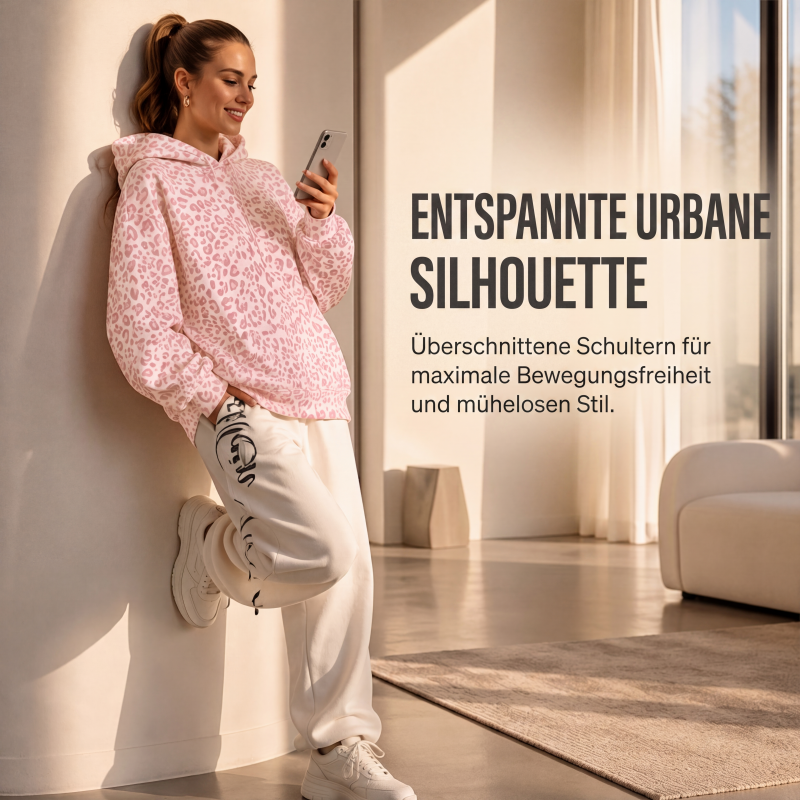 🐆 Damen Hoodie mit Leopardenmuster – Wildes Design, weicher Stoff & lässiger Schnitt | Perfekt für Alltag, Freizeit & coole Auftritte – Jetzt -50%!