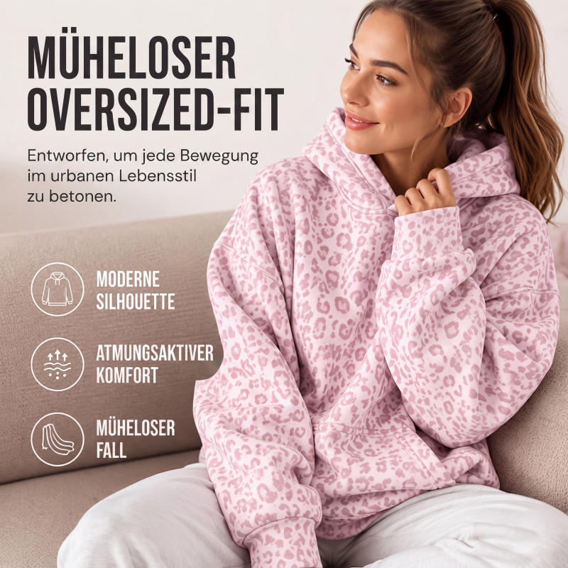🐆 Damen Hoodie mit Leopardenmuster – Wildes Design, weicher Stoff & lässiger Schnitt | Perfekt für Alltag, Freizeit & coole Auftritte – Jetzt -50%!