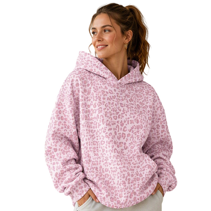 🐆 Damen Hoodie mit Leopardenmuster – Wildes Design, weicher Stoff & lässiger Schnitt | Perfekt für Alltag, Freizeit & coole Auftritte – Jetzt -50%!
