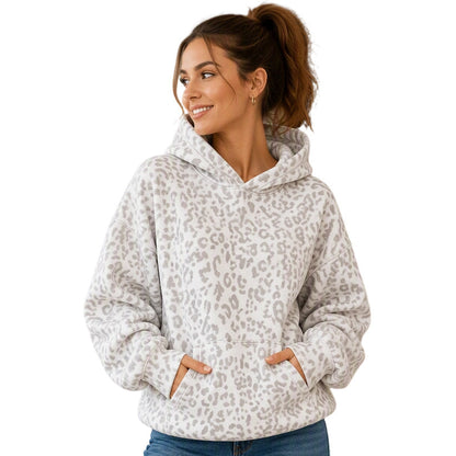 🐆 Damen Hoodie mit Leopardenmuster – Wildes Design, weicher Stoff & lässiger Schnitt | Perfekt für Alltag, Freizeit & coole Auftritte – Jetzt -50%!