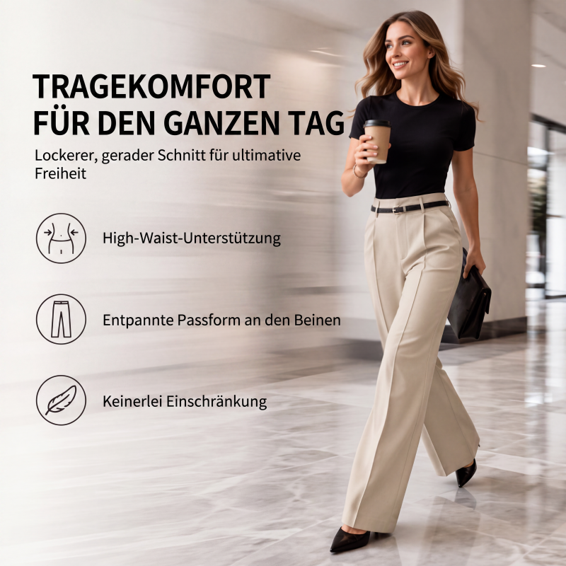 🌊 Der angesagteste Look diesen Sommer – zum halben Preis mitnehmen！Elegante hochtaillierte Anzughosen für Damen