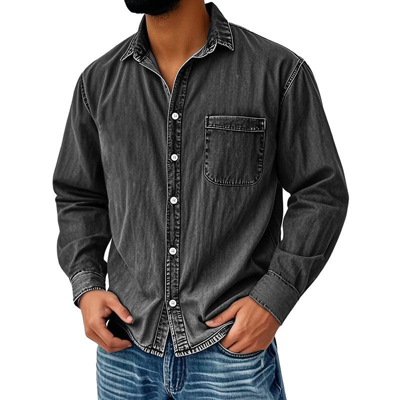 📢📢50%Rabatt!!!🎉✨Herren Retro-Jeanshemd, gewaschen