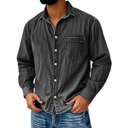 📢📢50%Rabatt!!!🎉✨Herren Retro-Jeanshemd, gewaschen