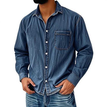 📢📢50%Rabatt!!!🎉✨Herren Retro-Jeanshemd, gewaschen