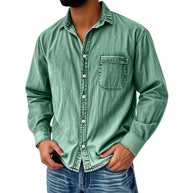 📢📢50%Rabatt!!!🎉✨Herren Retro-Jeanshemd, gewaschen