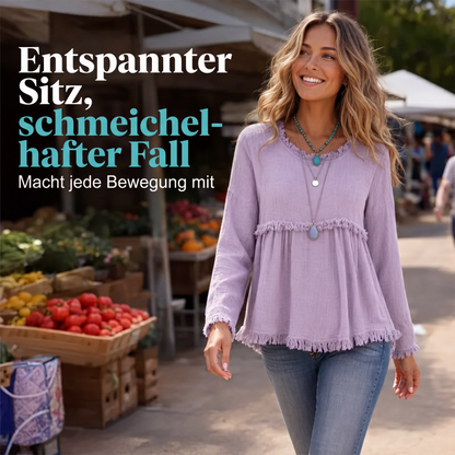📢📢50%Rabatt!!!🎉✨Legeres Vintage-Oberteil mit Fransen für Damen