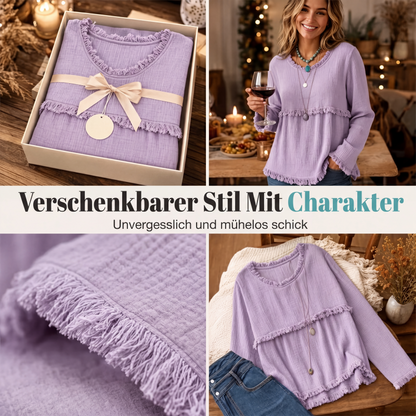 📢📢50%Rabatt!!!🎉✨Legeres Vintage-Oberteil mit Fransen für Damen