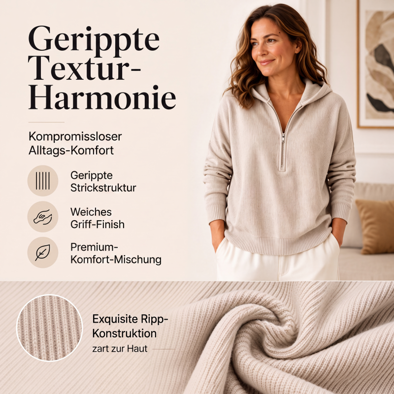📢📢50%Rabatt!!!🎉✨Damen Hoodie mit halbem Reißverschluss