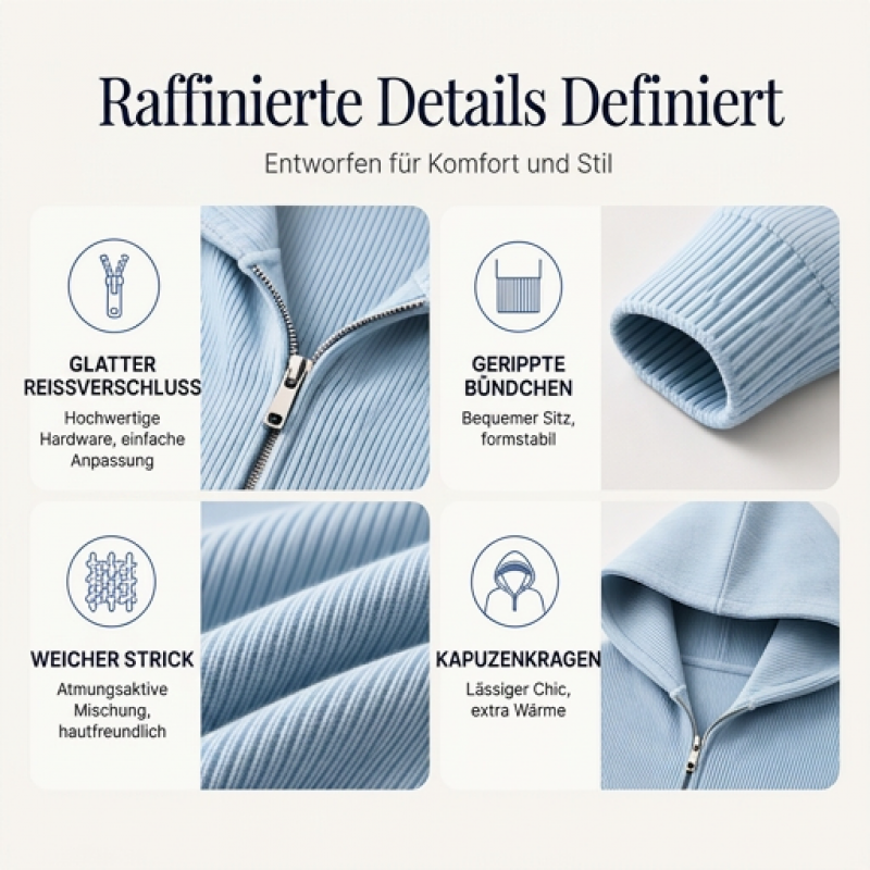 📢📢50%Rabatt!!!🎉✨Damen Hoodie mit halbem Reißverschluss