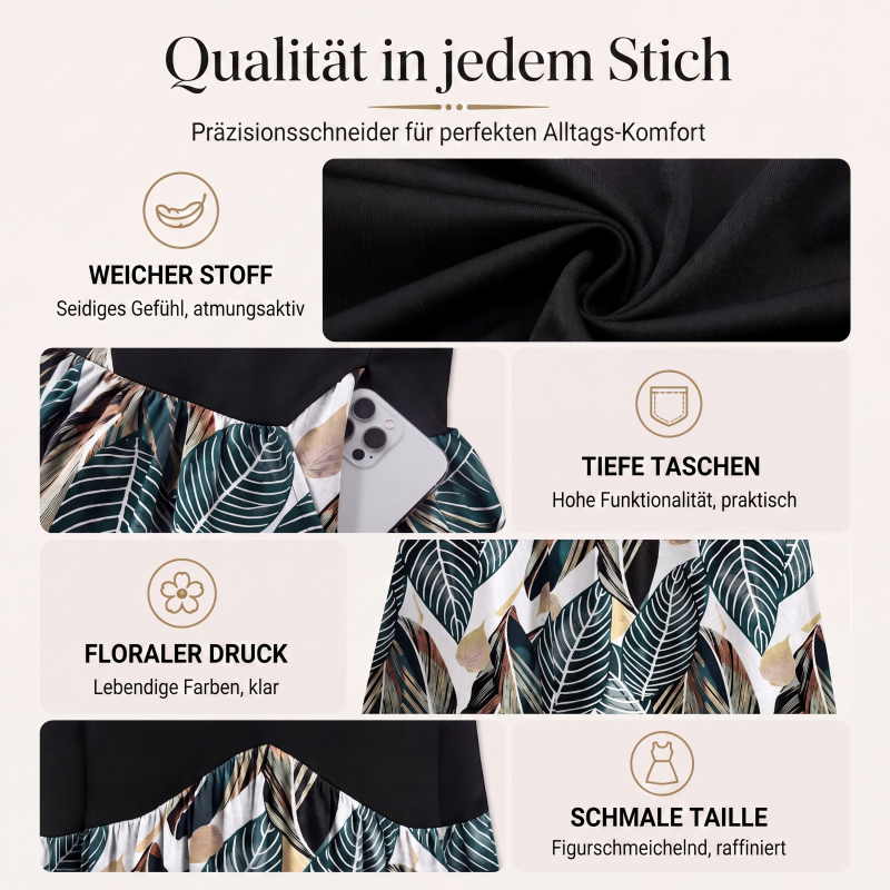 👗 Damen Midi-Kleid mit V-Ausschnitt & kurzen Ärmeln – Eleganter Schnitt, leichter Stoff & vielseitig kombinierbar | Perfekt für Alltag, Büro & warme Tage – Jetzt -50%!
