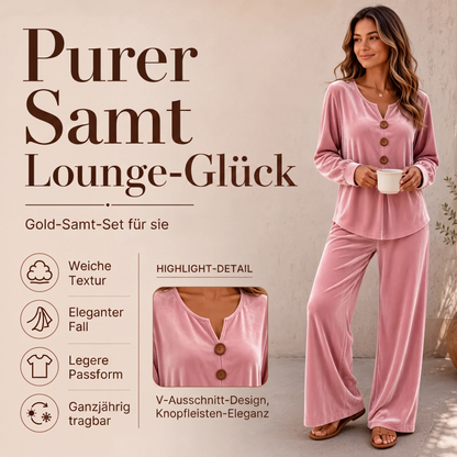 🌸 Samt-Loungewear-Set – Leichter Stoff, weiche Haptik & vielseitig kombinierbar – Ideal für gemütliche Tage & spontane Treffen versandfrei