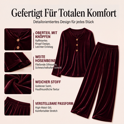🌸 Samt-Loungewear-Set – Leichter Stoff, weiche Haptik & vielseitig kombinierbar – Ideal für gemütliche Tage & spontane Treffen versandfrei