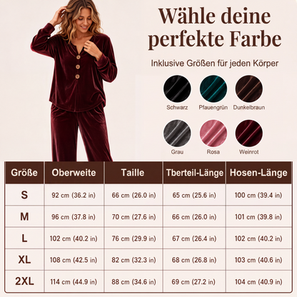 🌸 Samt-Loungewear-Set – Leichter Stoff, weiche Haptik & vielseitig kombinierbar – Ideal für gemütliche Tage & spontane Treffen versandfrei