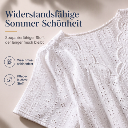 👚 Atmungsaktives Jacquard-Oberteil mit V-Ausschnitt – Edles Muster, leichter Stoff & feminine Silhouette | Perfekt für Alltag, Büro & warme Tage – Jetzt -50%!