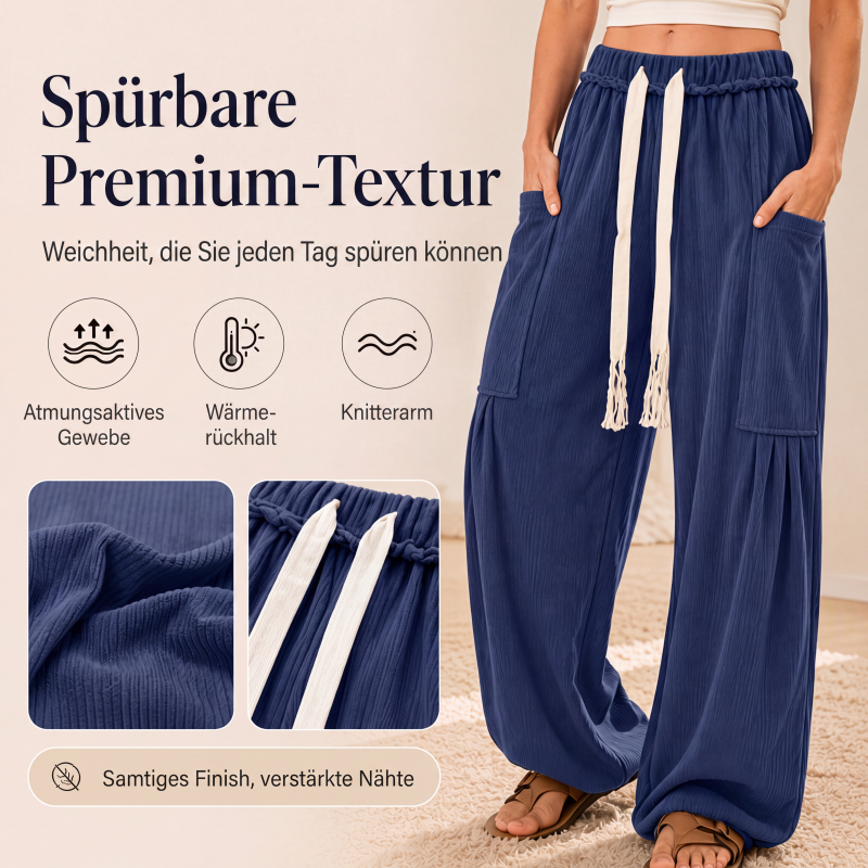 👖 Cord-Cargohose mit Kordelzug für Damen – Lässiger Vintage-Look, weicher Stoff & praktische Taschen | Perfekt für Alltag, Freizeit & kühle Tage – Jetzt -50%!