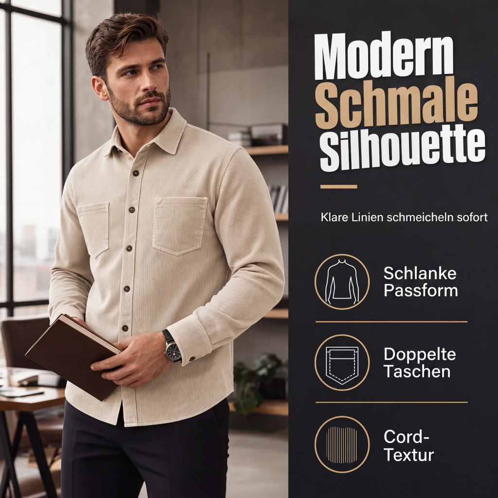 🎯 50%-Schnäppchen! Herren-Casual-Cordhemdjacke