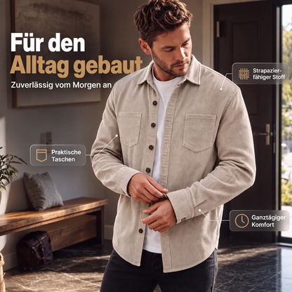 🎯 50%-Schnäppchen! Herren-Casual-Cordhemdjacke
