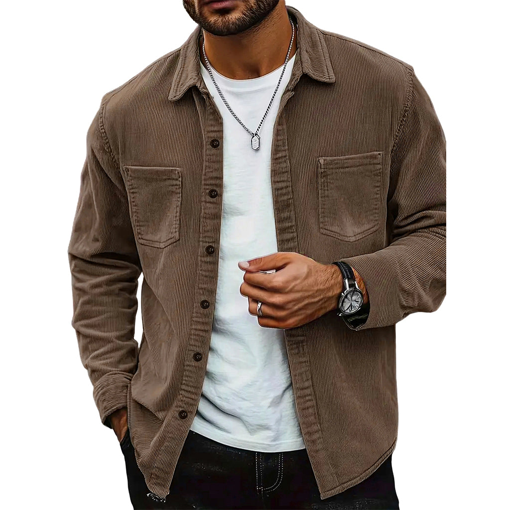 🎯 50%-Schnäppchen! Herren-Casual-Cordhemdjacke