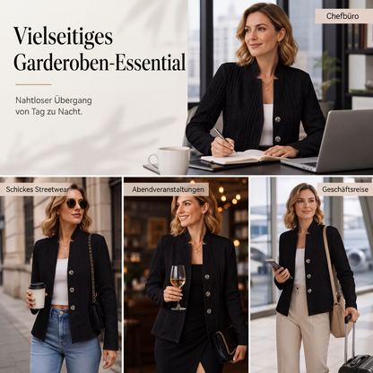 🧥 Strukturierter Blazer für Damen mit Knopfleiste – Stilvoller Look, hochwertige Verarbeitung & vielseitig kombinierbar | Perfekt für Büro, Alltag & besondere Anlässe – Jetzt -50%!