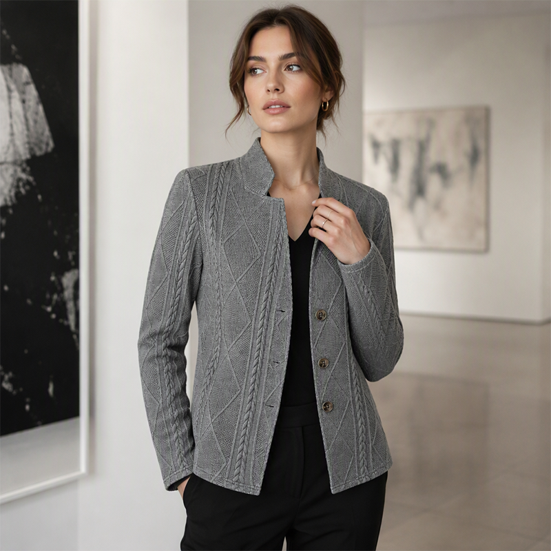 🧥 Strukturierter Blazer für Damen mit Knopfleiste – Stilvoller Look, hochwertige Verarbeitung & vielseitig kombinierbar | Perfekt für Büro, Alltag & besondere Anlässe – Jetzt -50%!