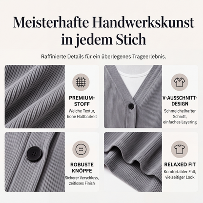 📢📢50%Rabatt!!!🎉✨Damen-Cordstrickjacke mit V-Ausschnitt