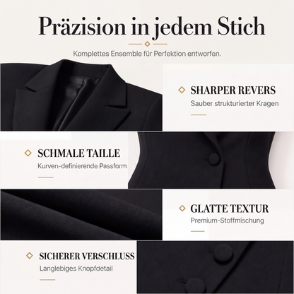 📢📢50%Rabatt!!!🎉✨Elegantes asymmetrisches einreihiges Blazerkleid für Damen