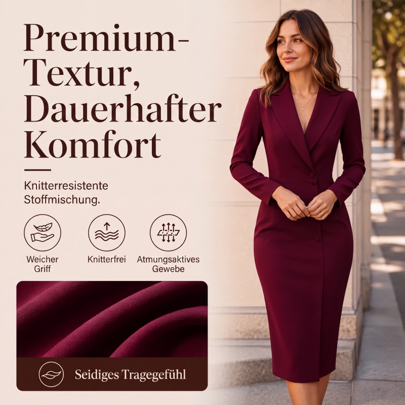 📢📢50%Rabatt!!!🎉✨Elegantes asymmetrisches einreihiges Blazerkleid für Damen
