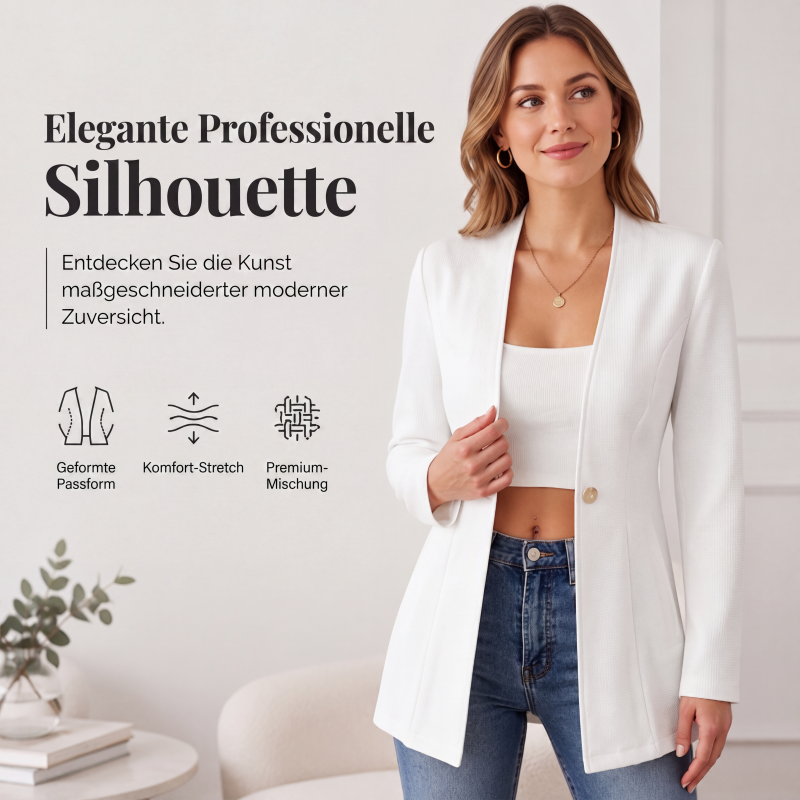 📢📢50%Rabatt!!!🎉✨Damen-Blazer mit V-Ausschnitt und einem Knopf
