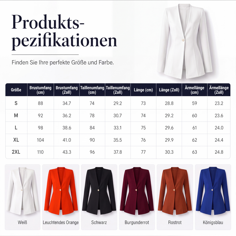 📢📢50%Rabatt!!!🎉✨Damen-Blazer mit V-Ausschnitt und einem Knopf