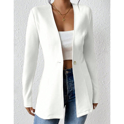 📢📢50%Rabatt!!!🎉✨Damen-Blazer mit V-Ausschnitt und einem Knopf