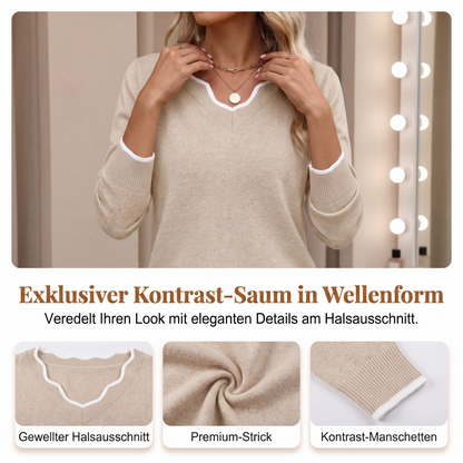 📢📢50%Rabatt!!!🎉✨Lässiges Strickoberteil mit langen Ärmeln für Damen