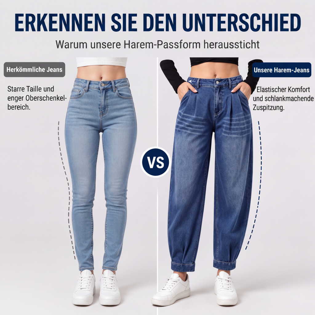 🏃‍♀️ Es wird im Akkord weggeschnappt – zögern Sie nicht! Hochtaillierte Harem-Jeans für Damen
