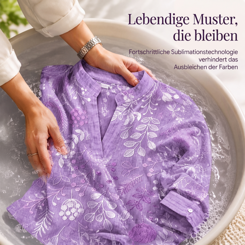 💞Bedrucktes Langarm-Pullover-Oberteil mit V-Ausschnitt für Damen, lässiges Top