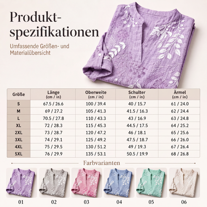 💞Bedrucktes Langarm-Pullover-Oberteil mit V-Ausschnitt für Damen, lässiges Top