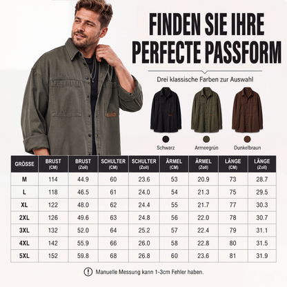 🧥 Utility-Hemd mit langen Ärmeln – Leichter Stoff, bequemer Schnitt & zeitloses Design – Ideal für warme Tage & entspannte Stunden
