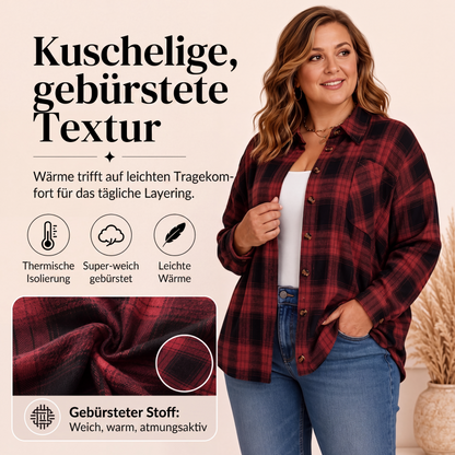 🌸 Karo-Bluse mit Knöpfen – Leichter Stoff, bequemer Schnitt & zeitloses Design – Ideal für warme Tage & entspannte Stunden