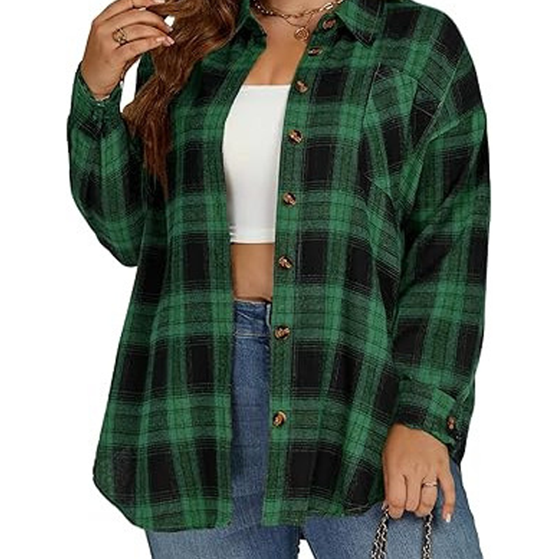 🌸 Karo-Bluse mit Knöpfen – Leichter Stoff, bequemer Schnitt & zeitloses Design – Ideal für warme Tage & entspannte Stunden