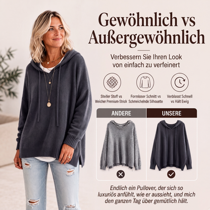 📢📢50%Rabatt!!!🎉✨Legerer Strickpullover mit Kapuze für Damen