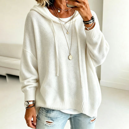 📢📢50%Rabatt!!!🎉✨Legerer Strickpullover mit Kapuze für Damen