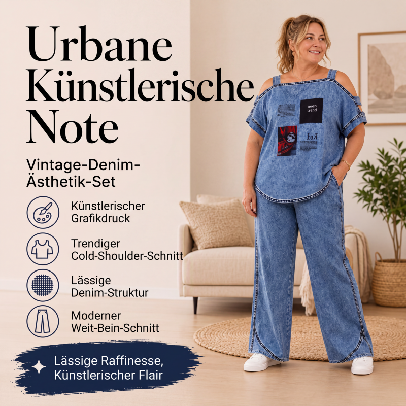 📢📢50%Rabatt!!!🎉✨Schulterfreies Oberteil mit weiter Hose für Damen – Eleganter Look, fließender Stoff & feminine Silhouette – Perfekt für warme Tage & besondere Anlässe