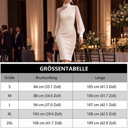📢📢50%Rabatt!!!🎉✨Damen Bodycon-Kleid aus Netzstoff mit Stehkragen