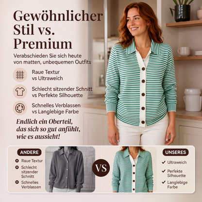 📢📢50%Rabatt!!!🎉✨Gestreifte Strickjacke für Damen