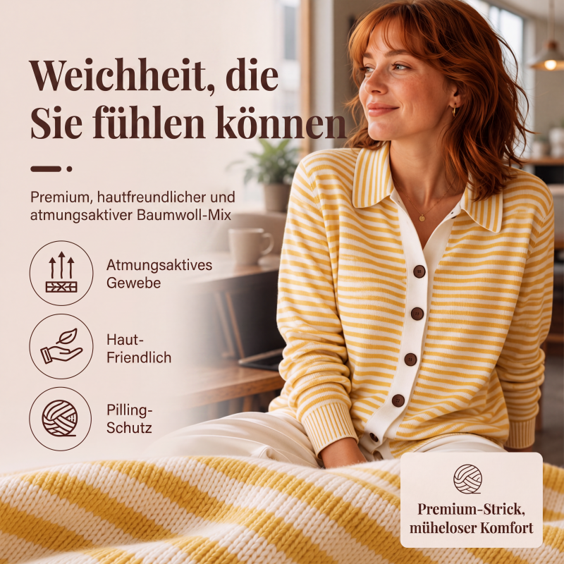 📢📢50%Rabatt!!!🎉✨Gestreifte Strickjacke für Damen