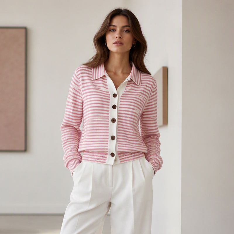 📢📢50%Rabatt!!!🎉✨Gestreifte Strickjacke für Damen