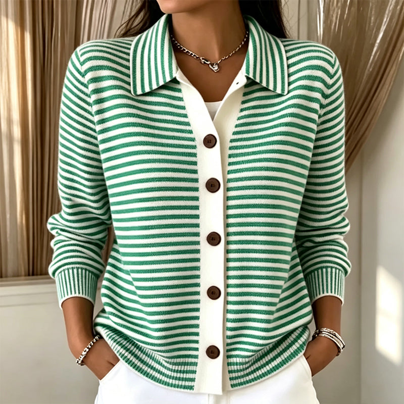 📢📢50%Rabatt!!!🎉✨Gestreifte Strickjacke für Damen