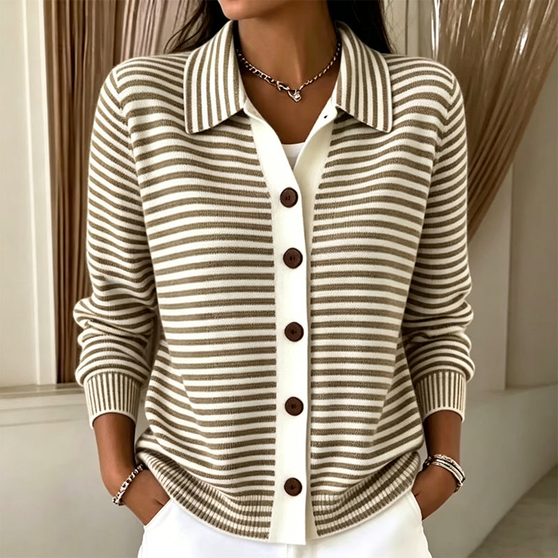 📢📢50%Rabatt!!!🎉✨Gestreifte Strickjacke für Damen