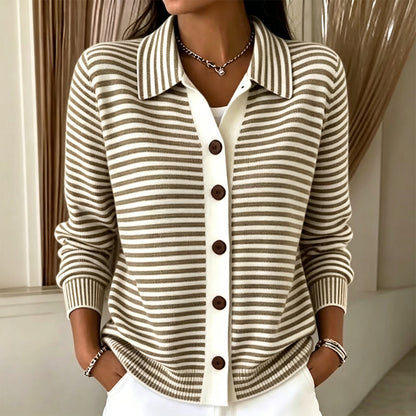 📢📢50%Rabatt!!!🎉✨Gestreifte Strickjacke für Damen